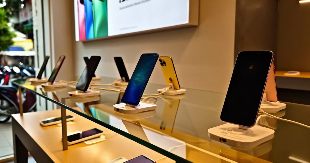 កន្លែងលក់ទូរស័ព្ទ Samsung Galaxy ក្នុងហាងទំនើបនៅភ្នំពេញ