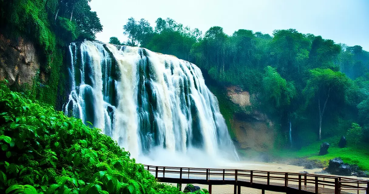 ទឹកធ្លាក់ធម្មជាតិនៅកម្ពុជាក្នុងរដូវវស្សាដែលជាគោលដៅកម្សាន្តពេញនិយម