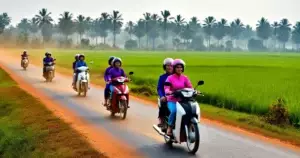 ស្ត្រីជិះម៉ូតូនាំមុខលើកដំបូងរបស់កម្ពុជា ធ្វើដំណើរកាត់សៀមរាបខែធ្នូ ២០២៦