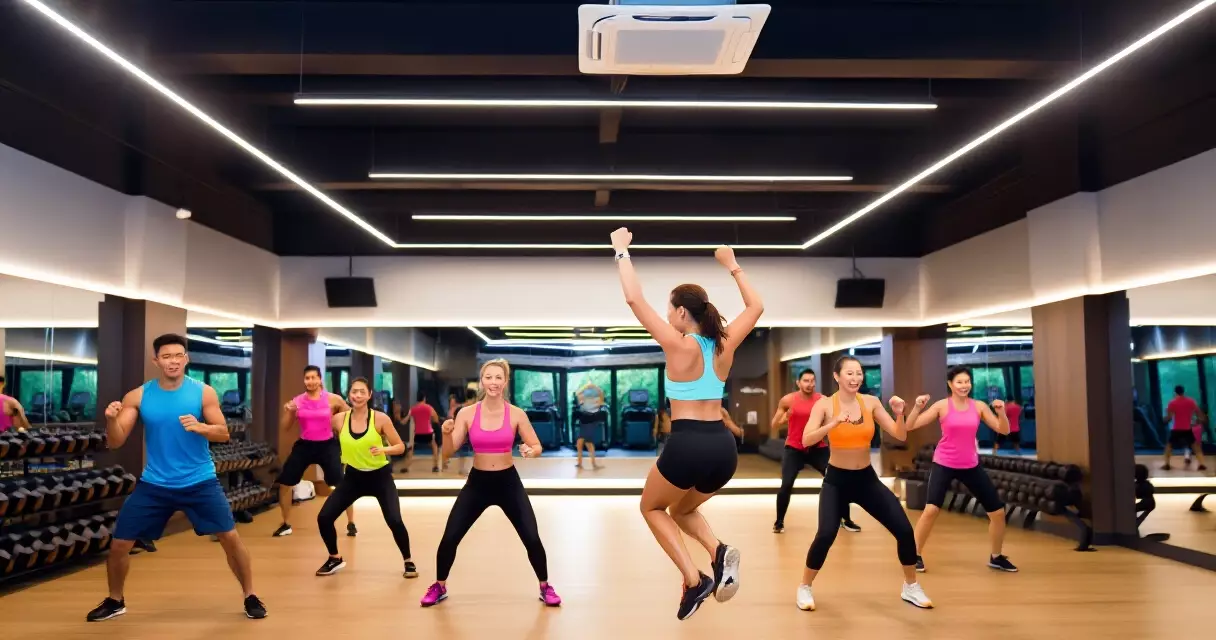 ថ្នាក់ហ្វឹកហ្វឺនជាក្រុម Zumba HIIT នៅ Cambo Fit Gym ភ្នំពេញ
