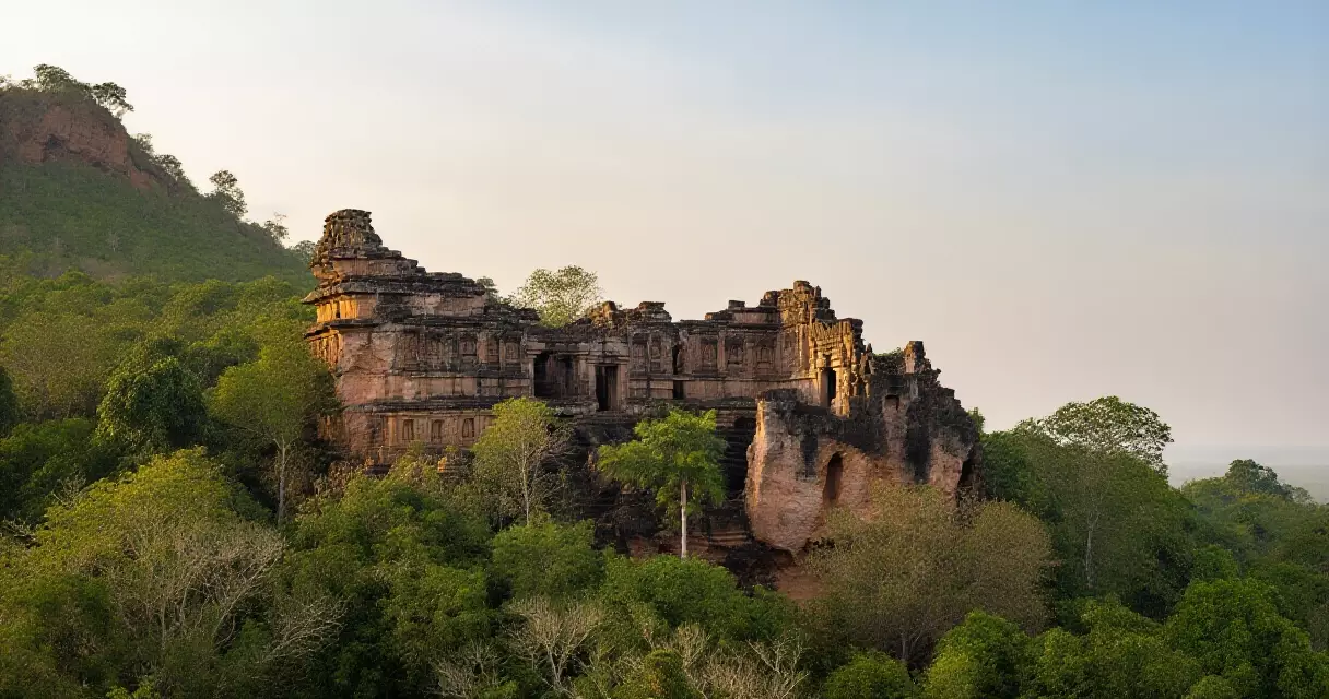 ប្រាសាទព្រះវិហារ សំណង់ថ្មភក់បុរាណនៅលើភ្នំ