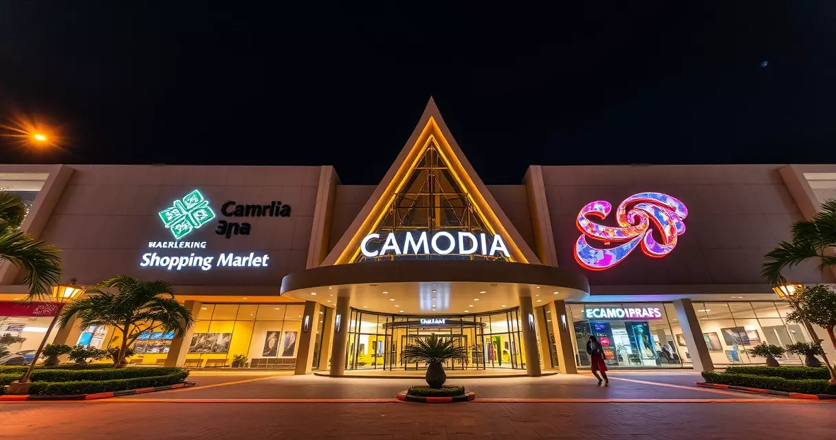 ច្រកចូលផ្សារទំនើបពេលយប់