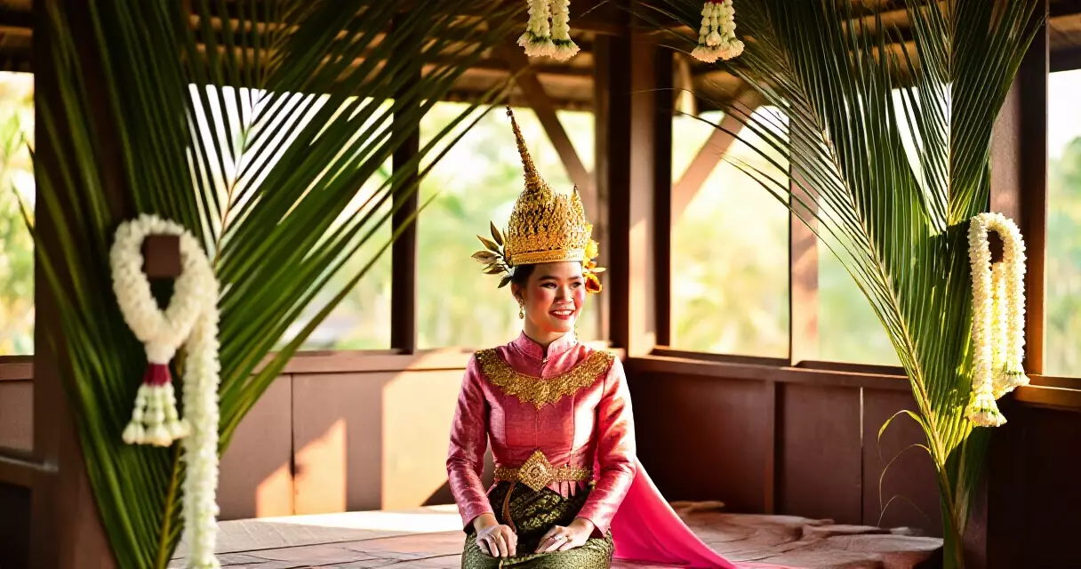ស្ត្រីខ្មែរពាក់សំលៀកបំពាក់ប្រពៃណីក្នុងពិធីមង្គលការ