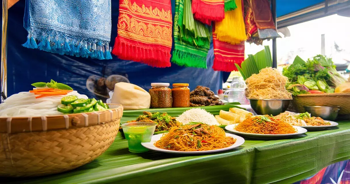 ហាង Street Food ខ្មែរ នៅផ្សារ local ពេលព្រឹក